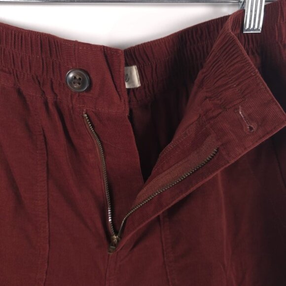 MADEWELL Huston Corduroy Zip Elastic Waist Straight Crop Pants COTTON Size SMALL - Picture 8 of 13
